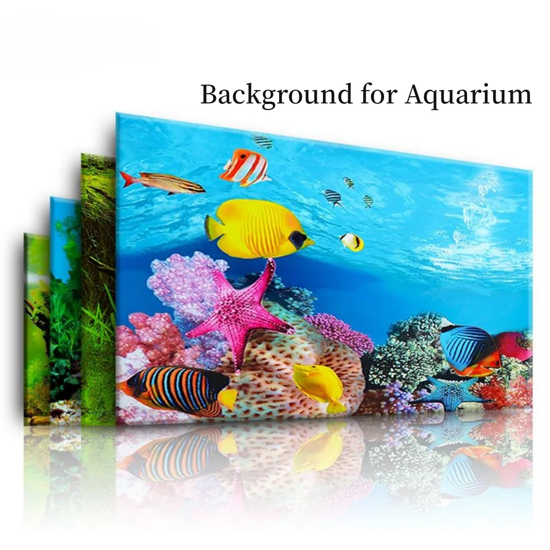 Marine Aquarium All In One - Autocollant 3D de Fond d'Aquarium, Affiche