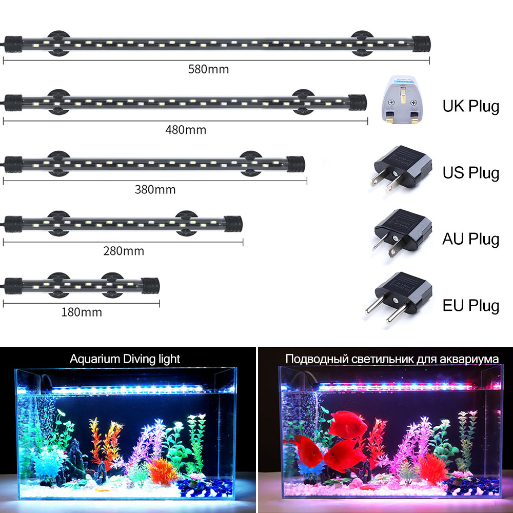 Aquarium Marine Lights - 90-260V lumière d'aquarium LED étanche Aquarium