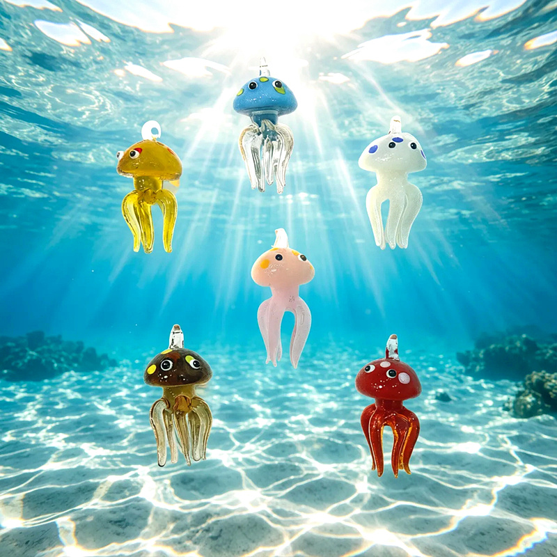 Pendentif meduse en verre mini - Aquarium Marine Color avis et prix